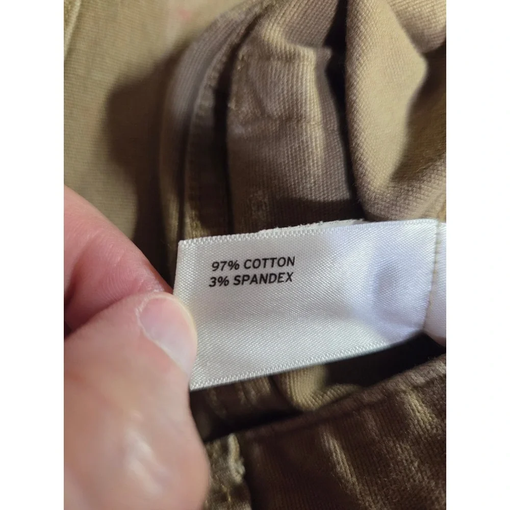 Duluth Trading Co Curvesetter Cargo Pants Womens 4x33 Tan Brown Utility Workwear